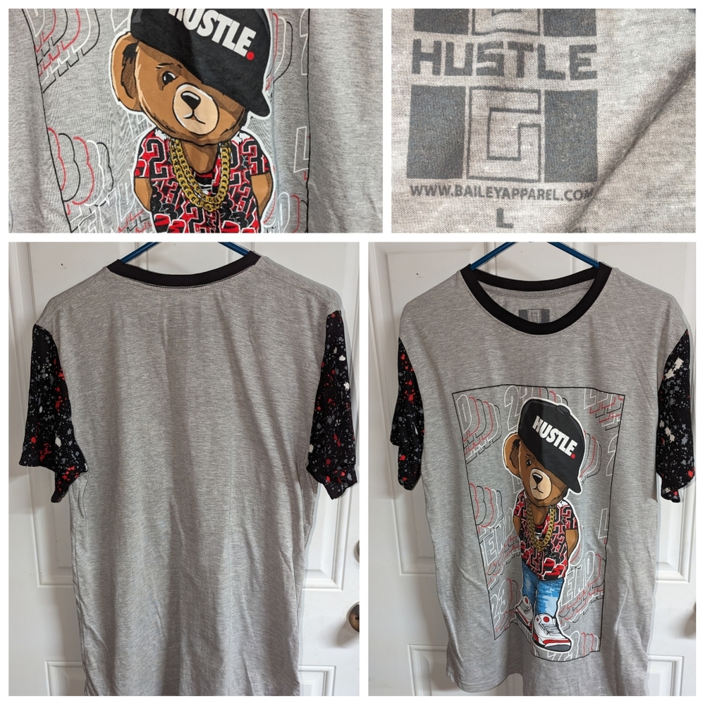 Hustle bear tshirt